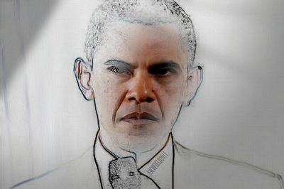 Obama in white